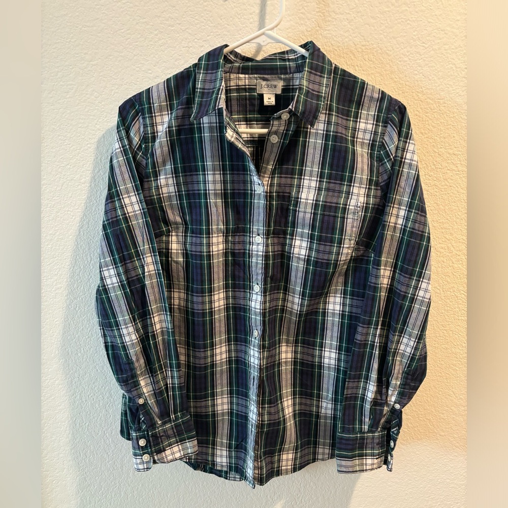 J. Crew Factory | Women's Plaid Blouse | Medium